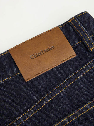 Denim Low Rise Metal Detail Barrel-leg Jeans