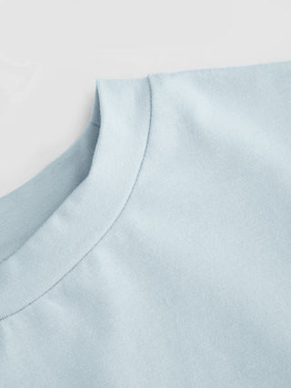 Cotton-blend Short Sleeve Ruffled Hem Tee
