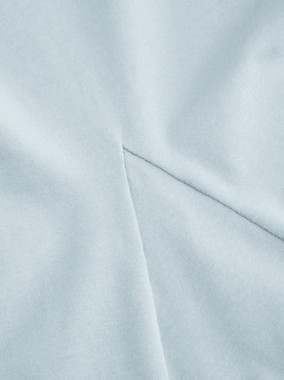 Cotton-blend Short Sleeve Ruffled Hem Tee