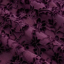 Flocking Lace V-neck A-line Mini Dress