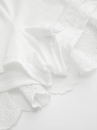 Cotton-blend Broderie Anglaise Off-shoulder Top & Mid Rise Mini Skirt Set