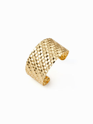 TEXTURED WIDE BANGLE BRACELET
