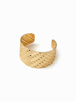 TEXTURED WIDE BANGLE BRACELET