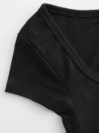 Scoop Neckline Ruched Cap Sleeve Top