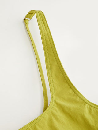 Square Neck Asymmetrical Hem Oversized Tank Blouse