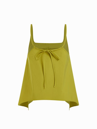 Square Neck Asymmetrical Hem Oversized Tank Blouse