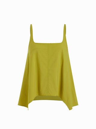 Square Neck Asymmetrical Hem Oversized Tank Blouse