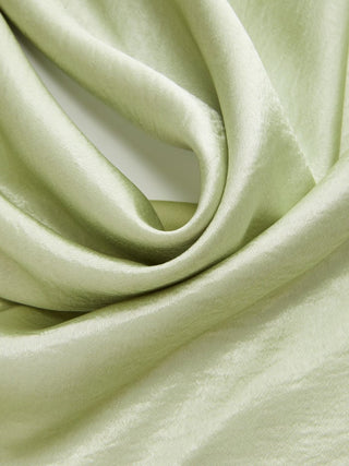 Sage Satin Halter Neck Ruched Mini Dress