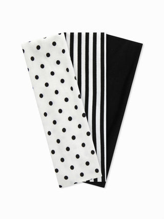 3PCS STRIPED & POLKA DOT HEADBAND