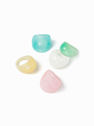 5PCS RESIN RING SET