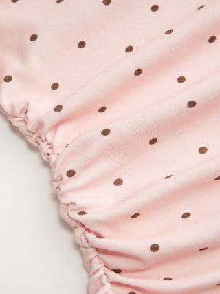 Cotton-blend V-neck Ruched Tank Top