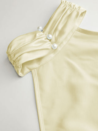 Satin Halter Neckline Backless Mermaid Maxi Mermaid Dress