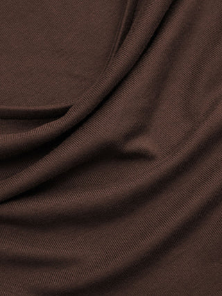 Boat Neck Mid-length Bell Sleeve Ruched Tee