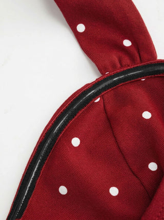 Cotton Polka Dot Halter Neck Ruched Tie Back Top