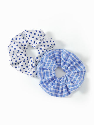 2PCS STRIPED SCRUNCHIE SET
