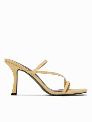 SQUARE TOE STRAPPY HEELS