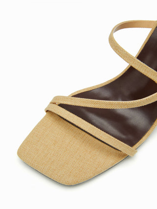 SQUARE TOE STRAPPY HEELS