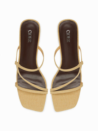 SQUARE TOE STRAPPY HEELS