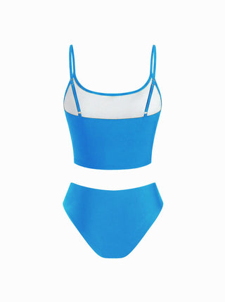 High Stretch Scoop Neck Tankini & Cheeky Bikini Set