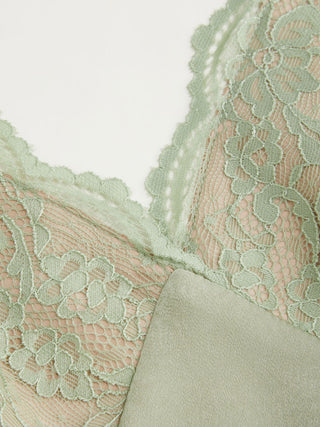 Satin V-Neck Lace Panel Mermaid Maxi Dress