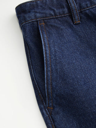 Denim Low Rise Washed Metal Detail Wide Leg Jeans