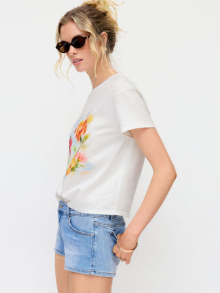 Cotton Floral Graphic Oversized Tee