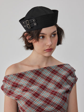 DOUBLE BUCKLE SAILOR HAT