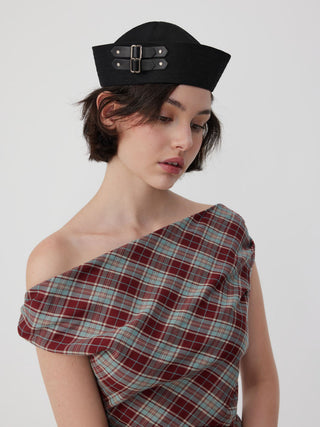 DOUBLE BUCKLE SAILOR HAT