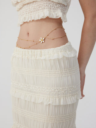 FLOWER LAYERED WAIST CHAIN