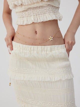 FLOWER LAYERED WAIST CHAIN