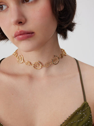 SPIRAL CHAIN NECKLACE