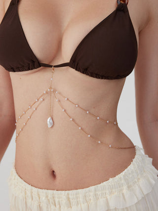 FAUX PEARL BODY CHAIN