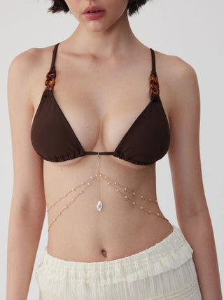 FAUX PEARL BODY CHAIN