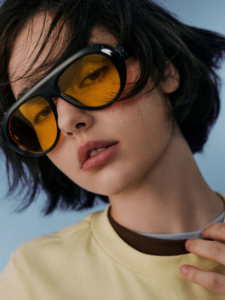 OVAL FRAME FASHION GLASSES For Music Festival/Live House Vacation