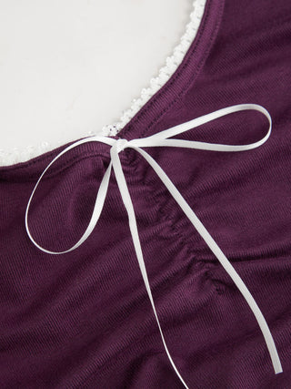Cotton-blend Halter Neck Ruched Front Cami Top