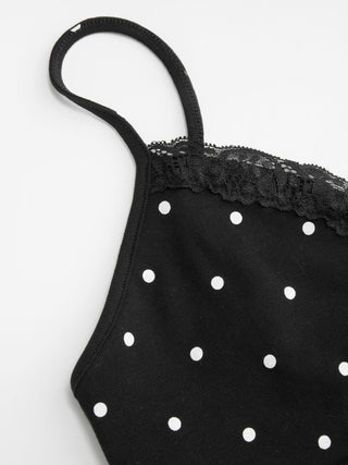 V-Neck Lace Trim Cami Top