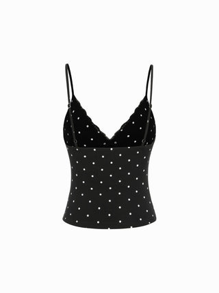 V-Neck Lace Trim Cami Top