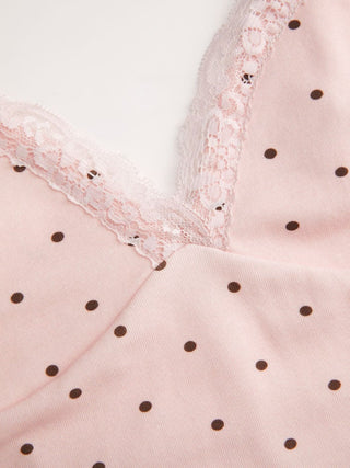 V-Neck Lace Trim Cami Top