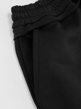 Terry Mid Rise Lettuce Trim Wide Leg Capri Sweatpants