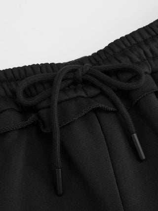 Terry Mid Rise Lettuce Trim Wide Leg Capri Sweatpants