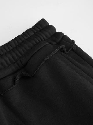 Terry Mid Rise Lettuce Trim Wide Leg Capri Sweatpants