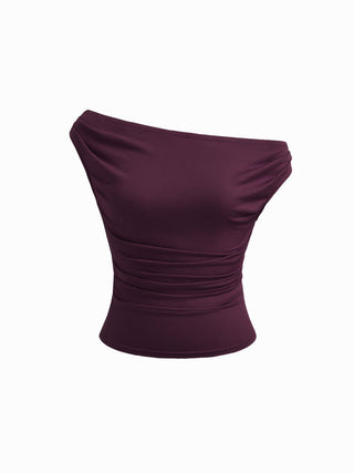 Off-shoulder Ruched Top