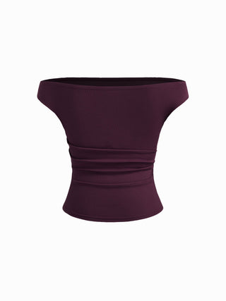 Off-shoulder Ruched Top
