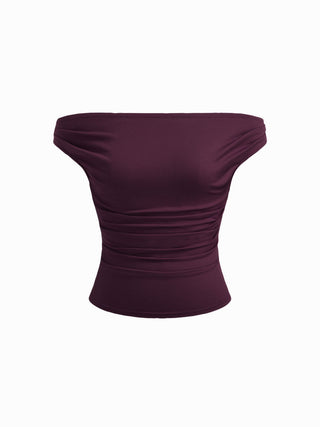 Off-shoulder Ruched Top