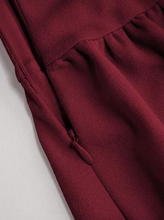 Round Neckline Ruched Maxi Dress