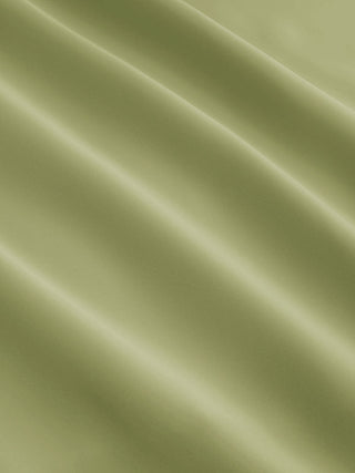 Satin V-neck Twist Knotted Flared Maxi Dress