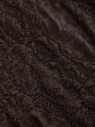 Textured Floral Lace Sweetheart See-Through Cami Bodysuit