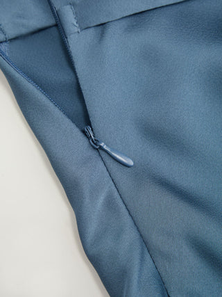 Satin Low Rise Mermaid Maxi Skirt With Belt