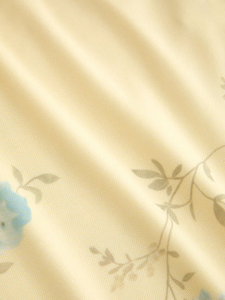 Mesh Mid Rise Floral Bowknot Lettuce Trim Mermaid Maxi Skirt