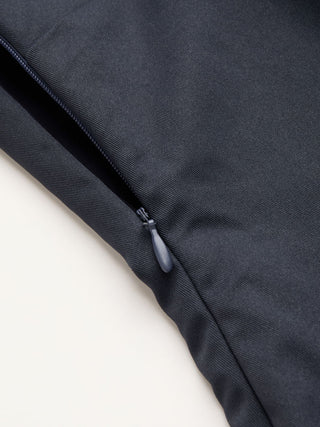 Puff Sleeve Metal Detail Pleated Mini Dress